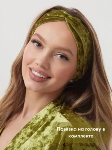 Халат бархатный длинный домашний кимоно бохо